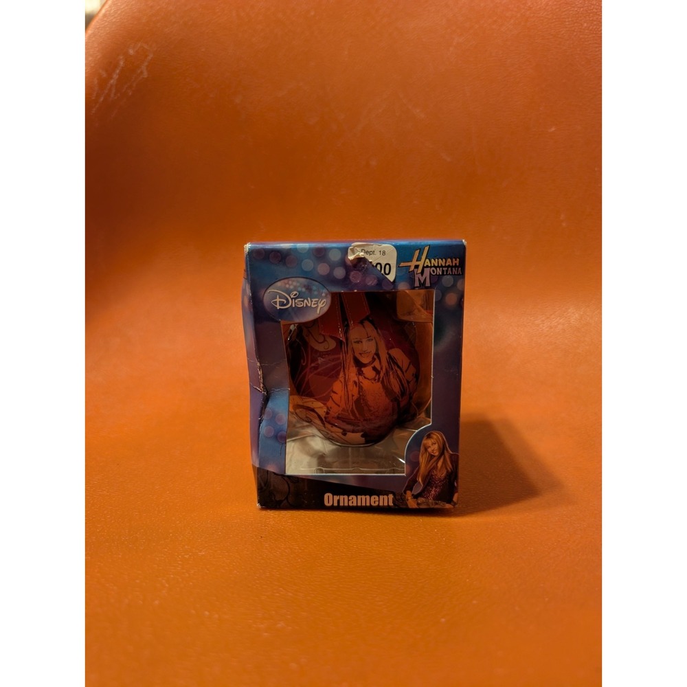 Hannah Montana Miley Cyrus Disney Christmas Ornament 3" round NIB Disney Channel